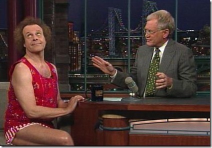 Richard Simmons Tank Tops , Body Oil on David Letterman late show