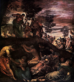 tintoretto, de wonderbaarlijke broodvermenigvuldiging