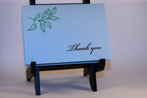 wedding thank you card designs. Silkscreened thank you card