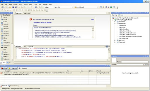 silverlight project error 2