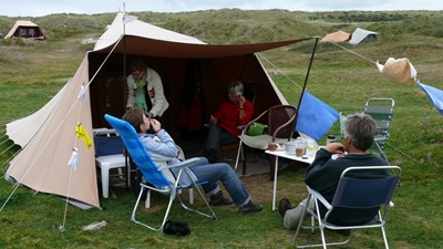Our tent site on Vlieland