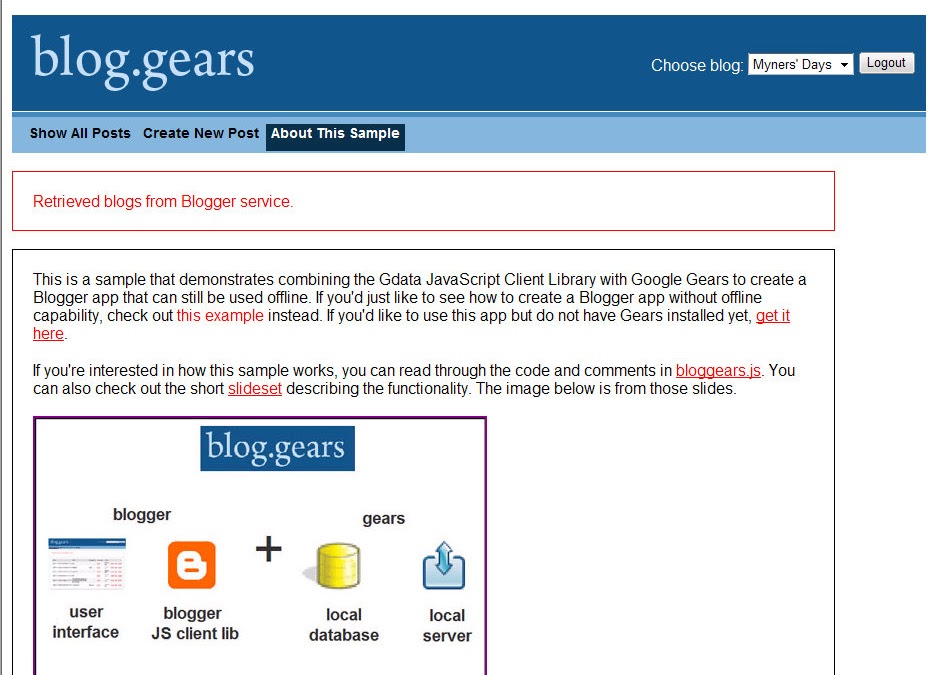 blog.gears: 离线发布你的Blogger