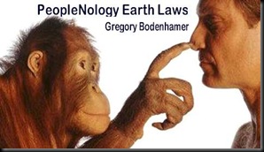 PeopleNology Earth Laws Monkey Man Logo