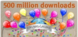 Firefox 500 Million Downloads