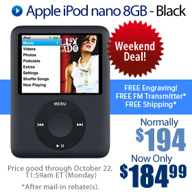 video ipod nano - Black - weekend Deal!!!