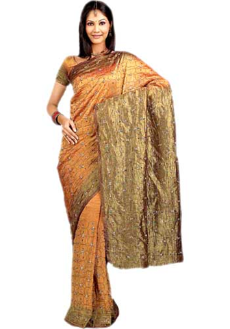 Every saree in this range has been specially treated with intricate handwork 