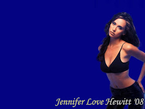 Jennifer Love Hewitt Blue Background Wallpaper